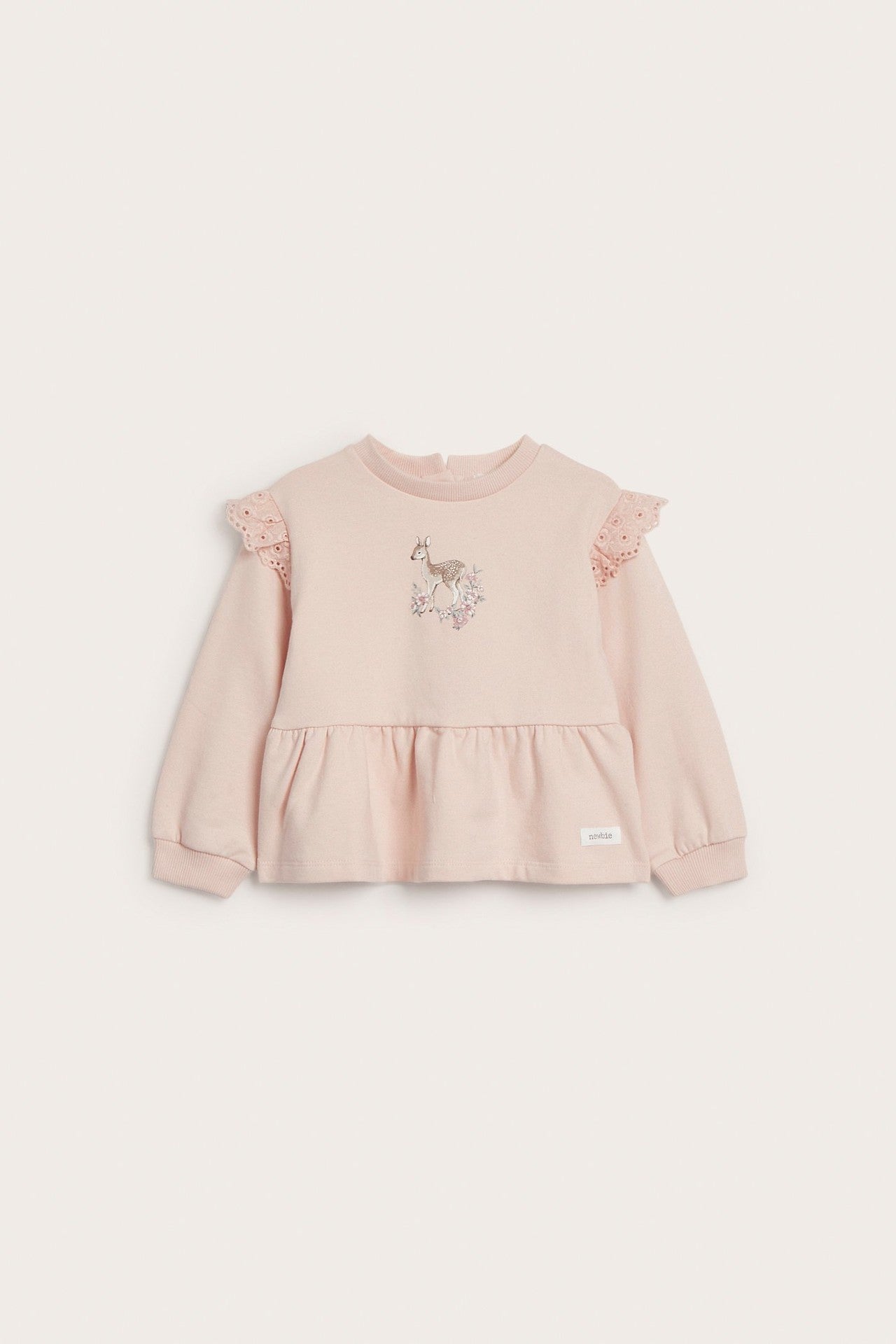 Baby pink sweatshirt with frill