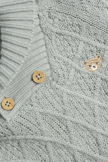 Baby & kids´ green knitted jumper with teddy bear