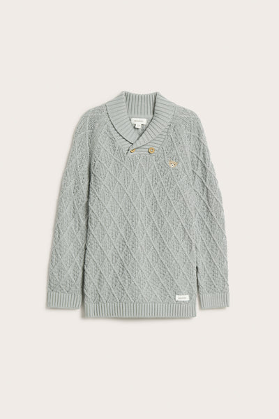 Baby & kids´ green knitted jumper with teddy bear