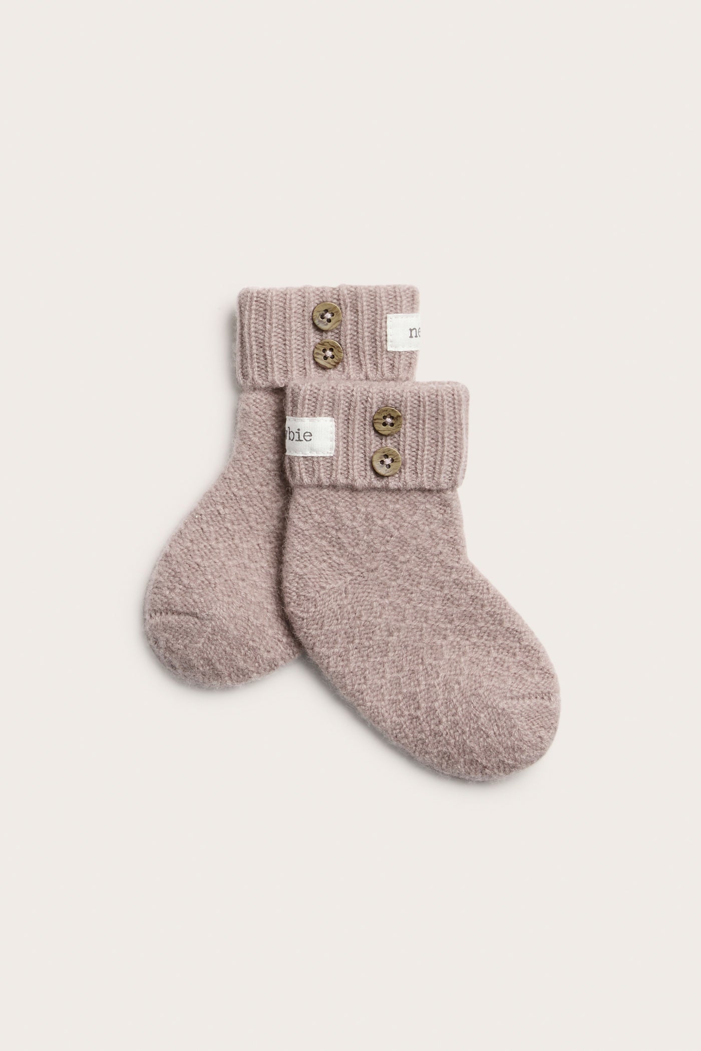 Baby pink wool-cashmere booties