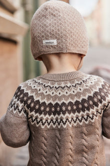 Baby beige wool & cashmere bonnet