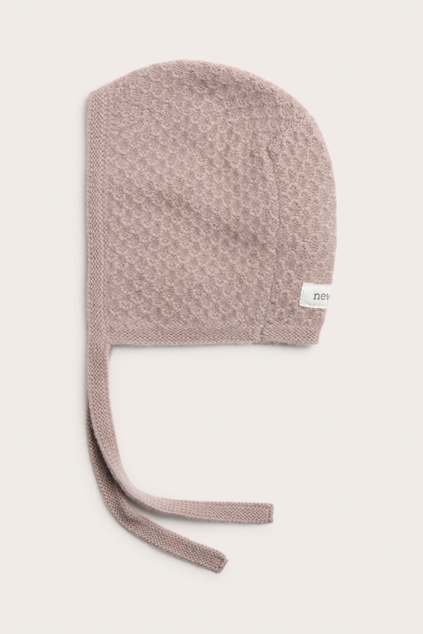 Baby pink wool & cashmere bonnet