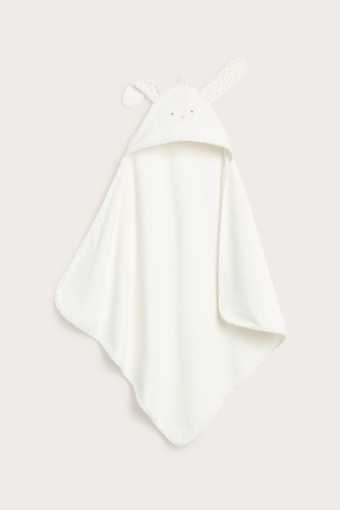 Hooded terry rabbit bath towel