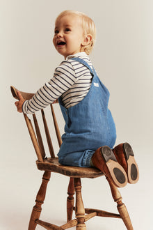 Baby blue denim dungarees