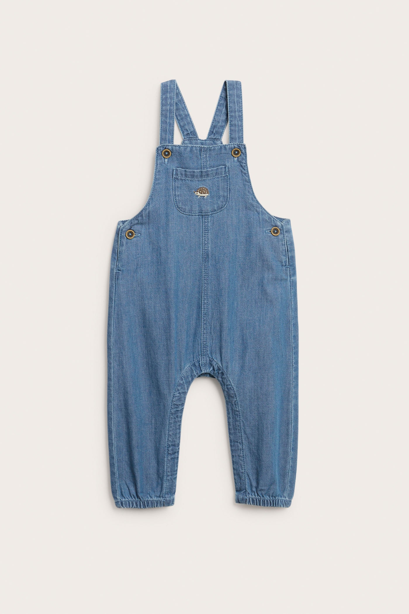 Baby blue denim dungarees