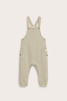 Baby beige textured dungarees