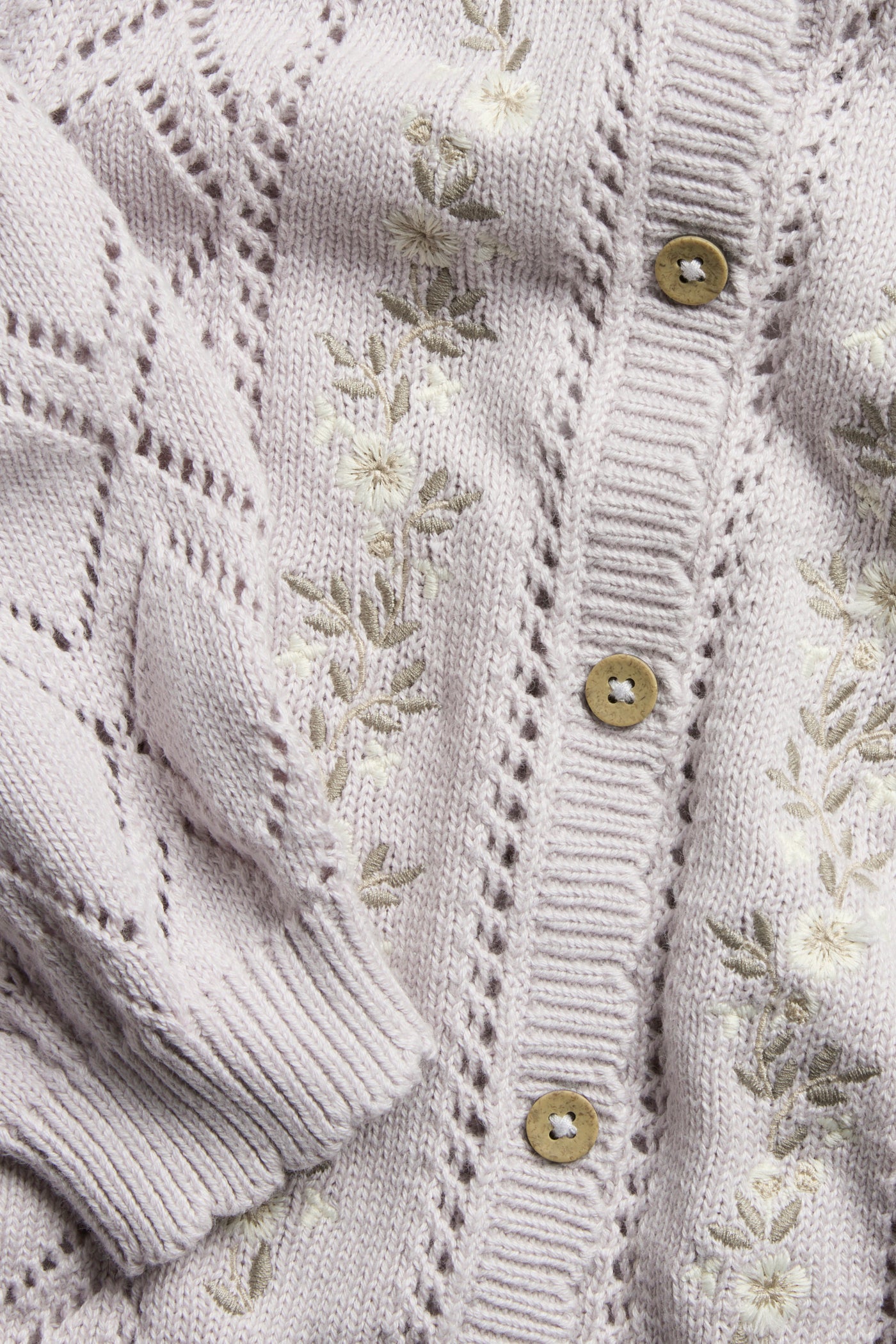 Baby & kids purple knitted cardigan with flowers