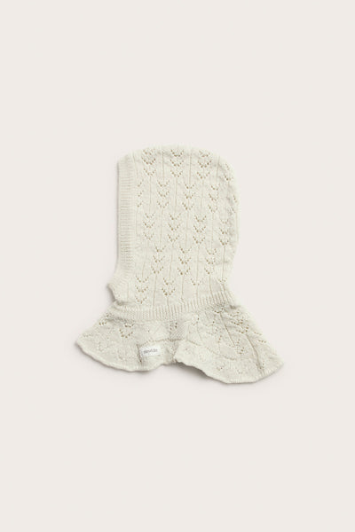 Baby & kids beige merino wool balaclava