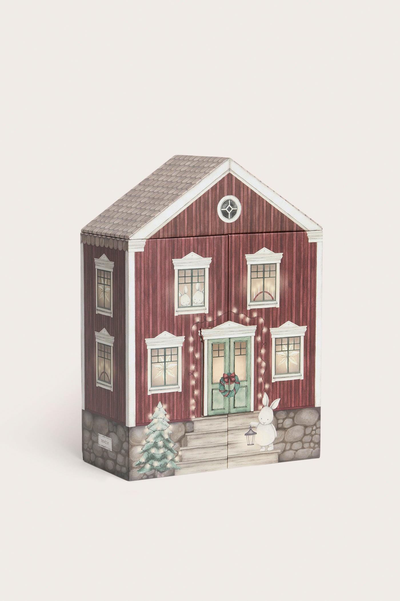 Baby and kids' red Advent calendar house