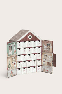 Baby and kids' red Advent calendar house
