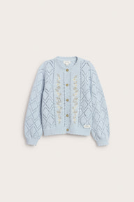 Baby & kids blue knitted cardigan with flowers