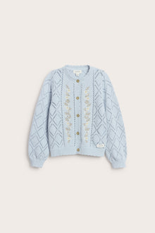 Baby & kids blue knitted cardigan with flowers