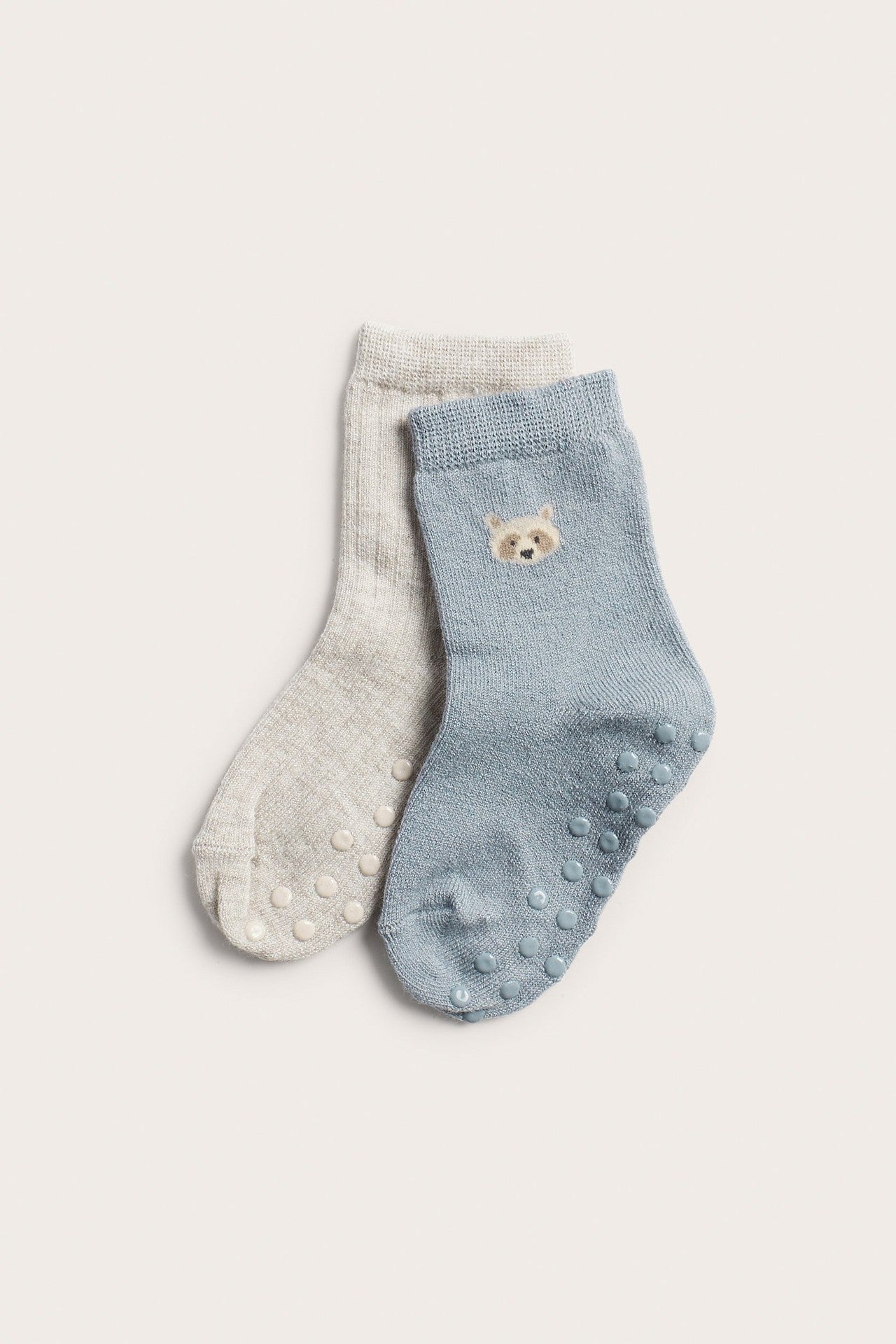Kids' blue wool blend socks 2-pack