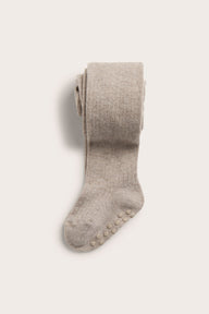 Kids beige wool blend tights