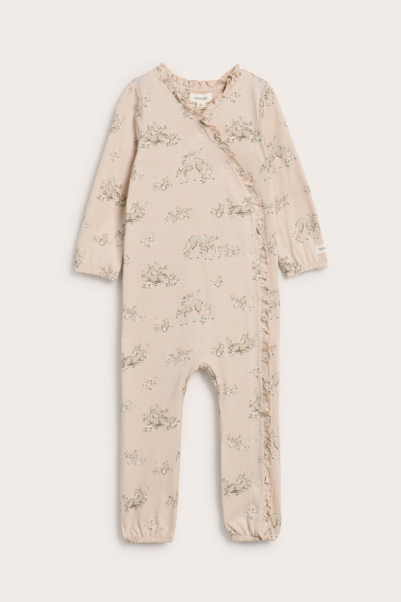 Baby pink floral deer jumpsuit