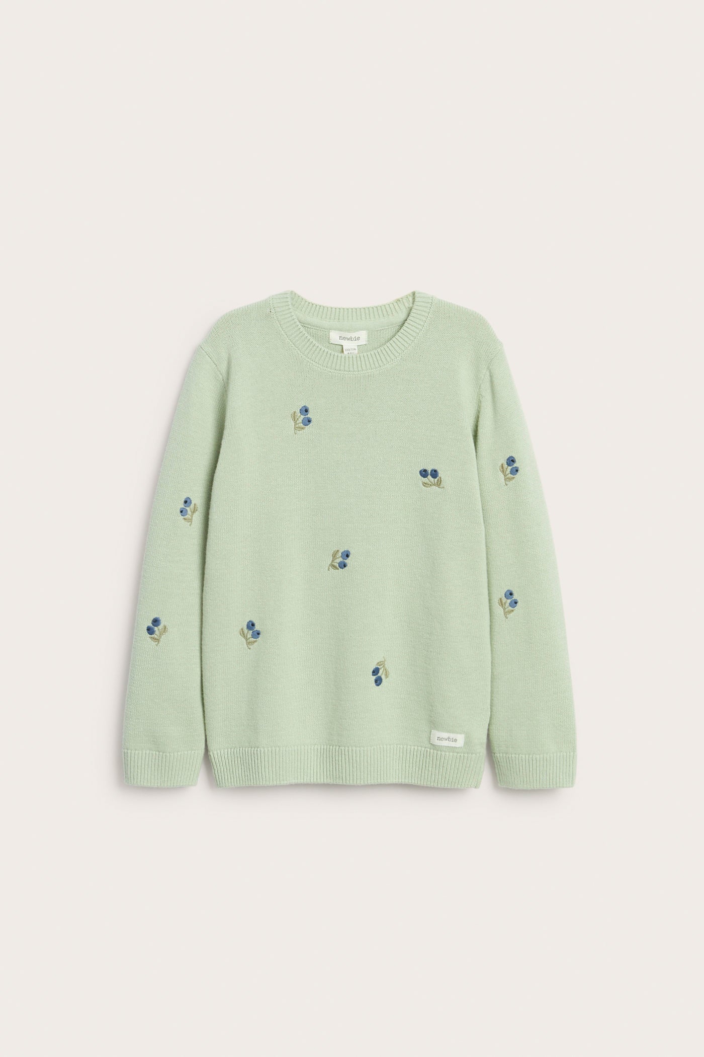 Baby & kids green knitted jumper with blueberries
