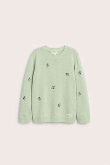 Baby & kids green knitted jumper with blueberries