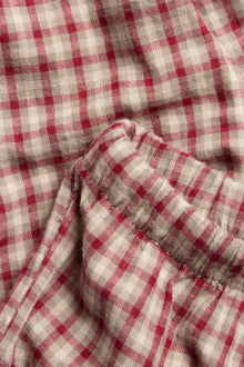 Baby red checked woven trousers