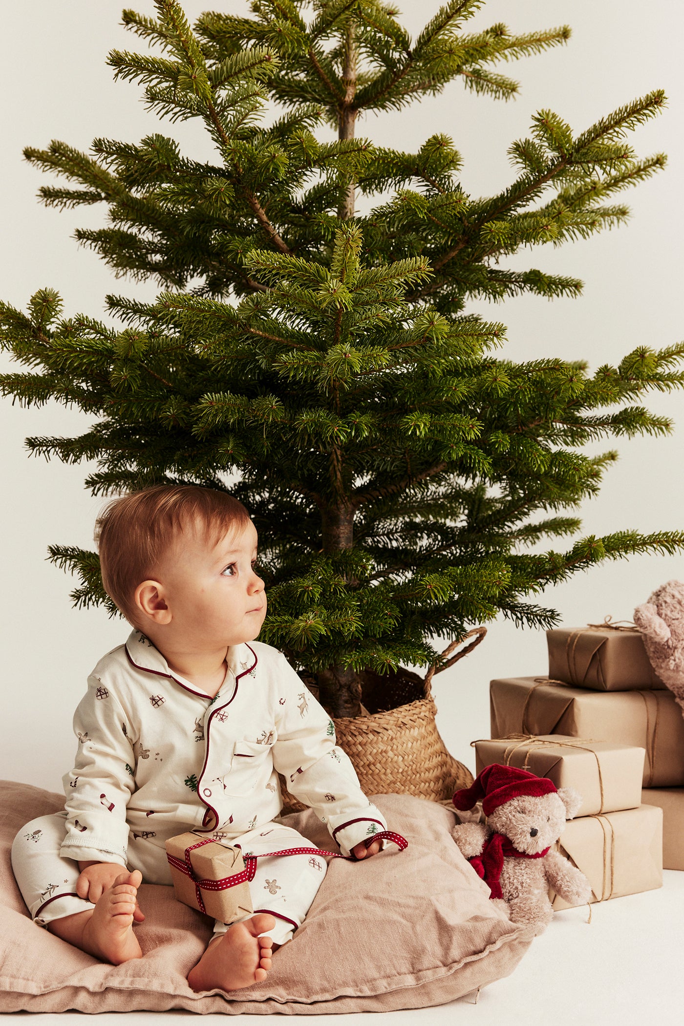 Baby white christmas pyjamas