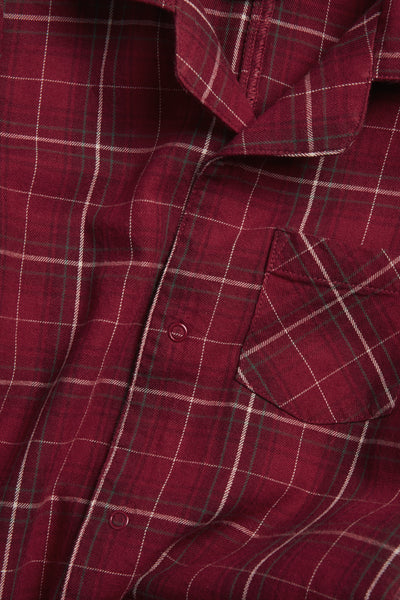 Baby red checked flannel pyjamas