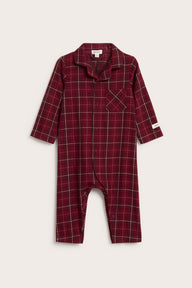 Baby red checked woven pyjamas