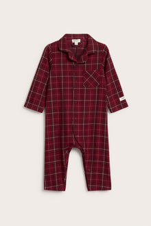 Baby red checked flannel pyjamas