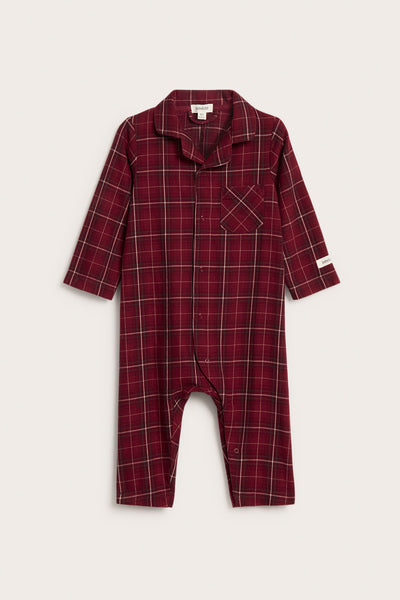 Baby red checked flannel pyjamas