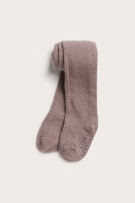 Baby pink eyelet-patterned tights