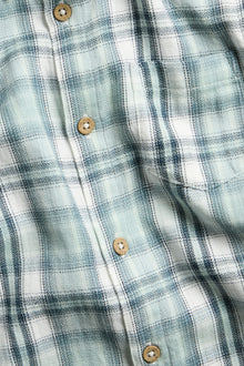 Kids´ green checked shirt