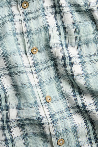 Kids´ green checked shirt