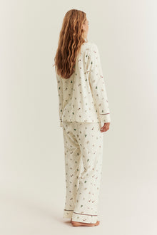 Women's white christmas pyjamas