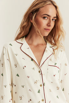 Women's white christmas pyjamas