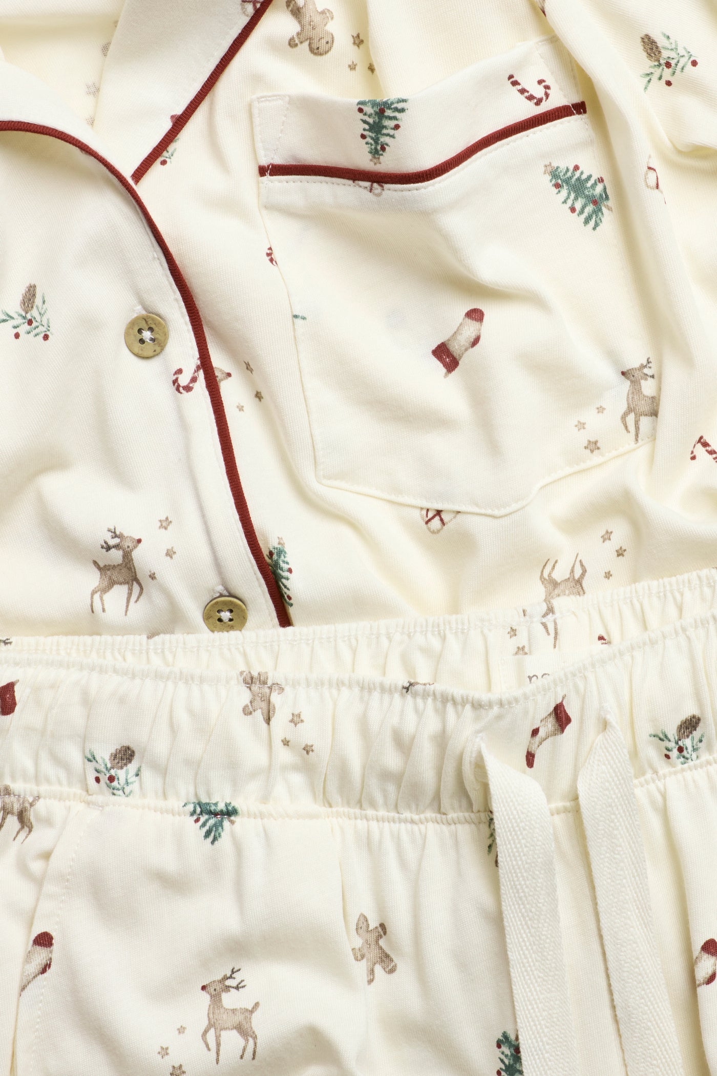 Women's white christmas pyjamas