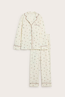Women's white christmas pyjamas