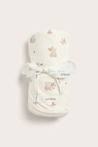 Baby white teddy bear blanket