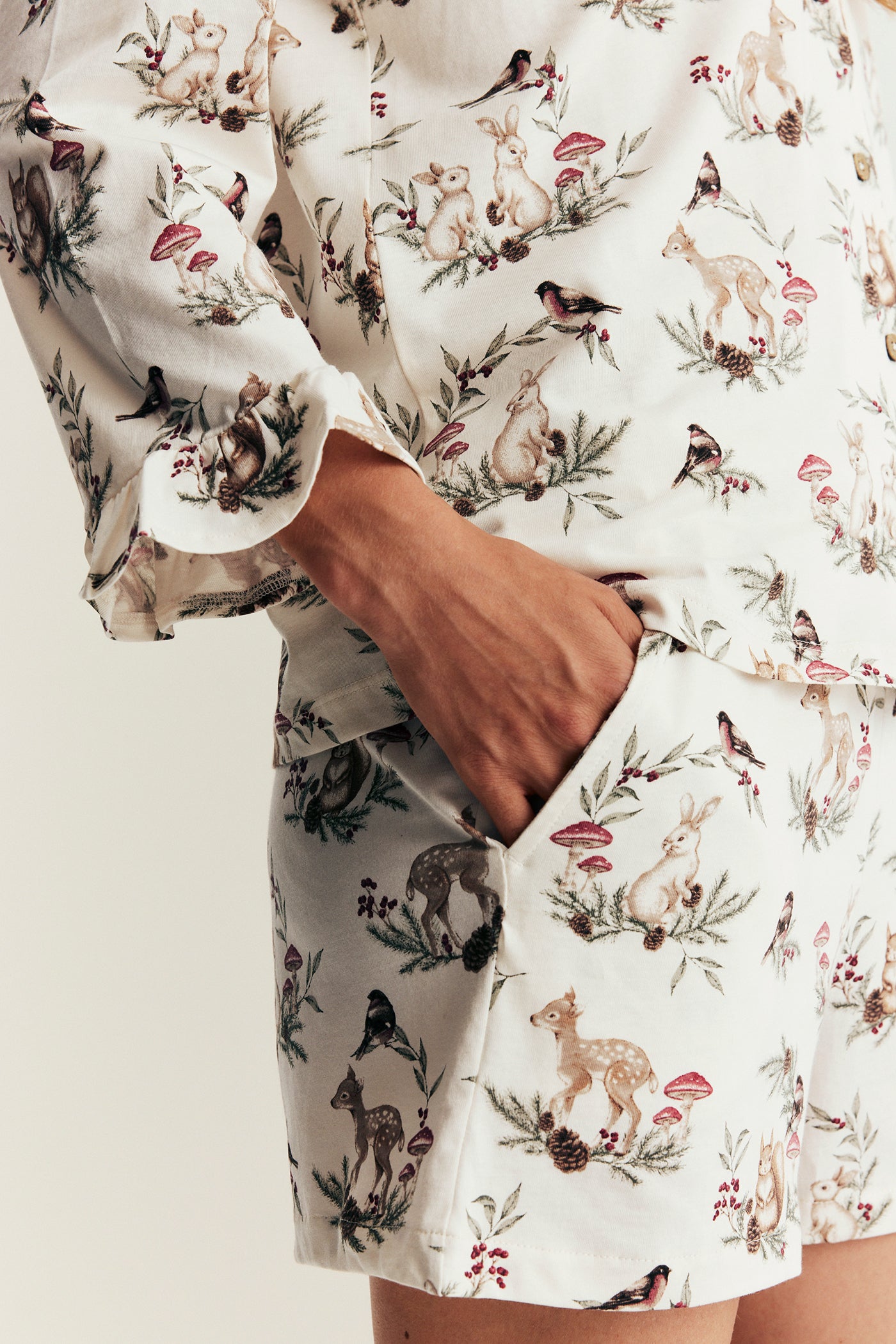 Women's white Christmas pyjamas