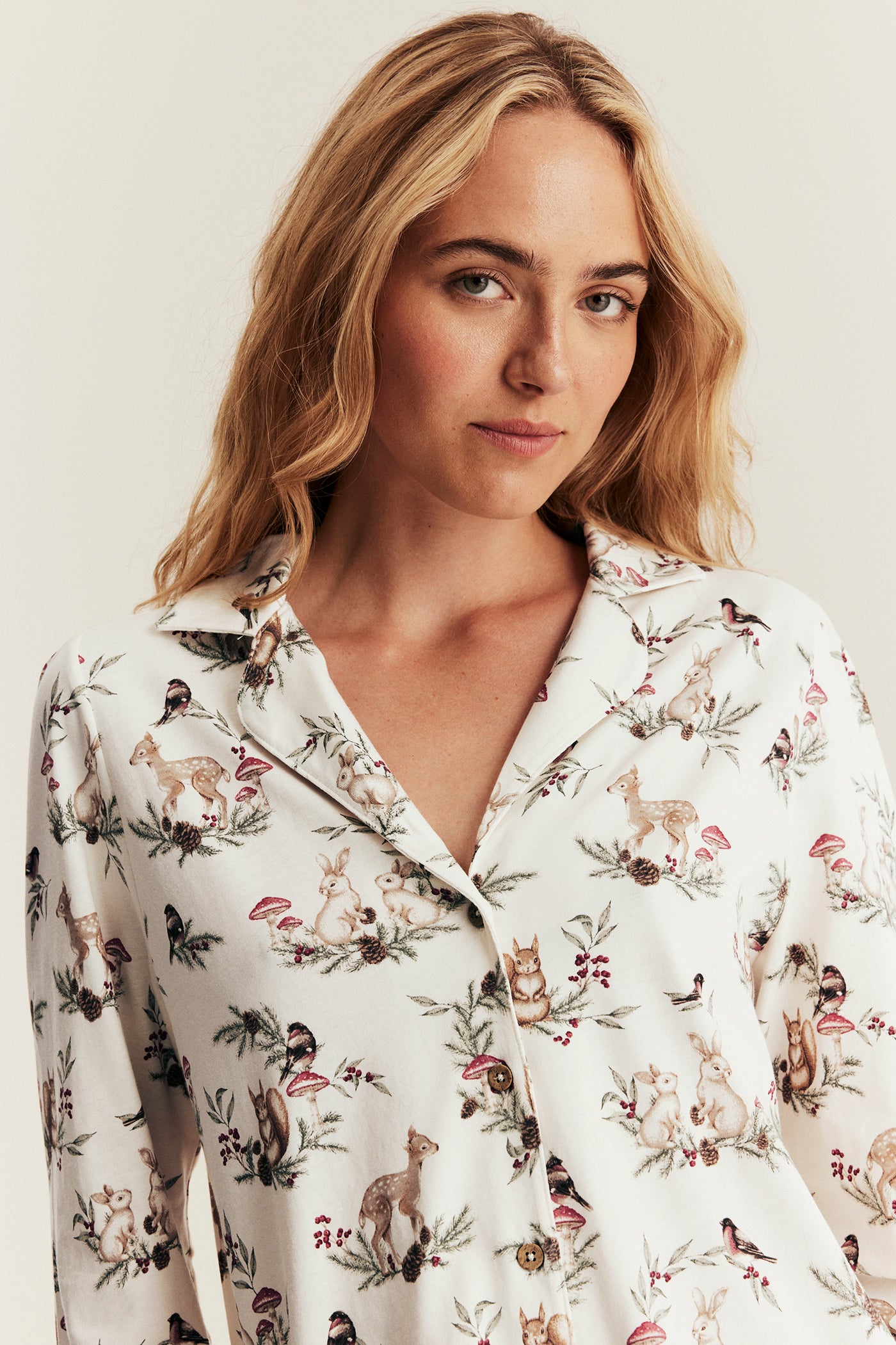 Women's white Christmas pyjamas