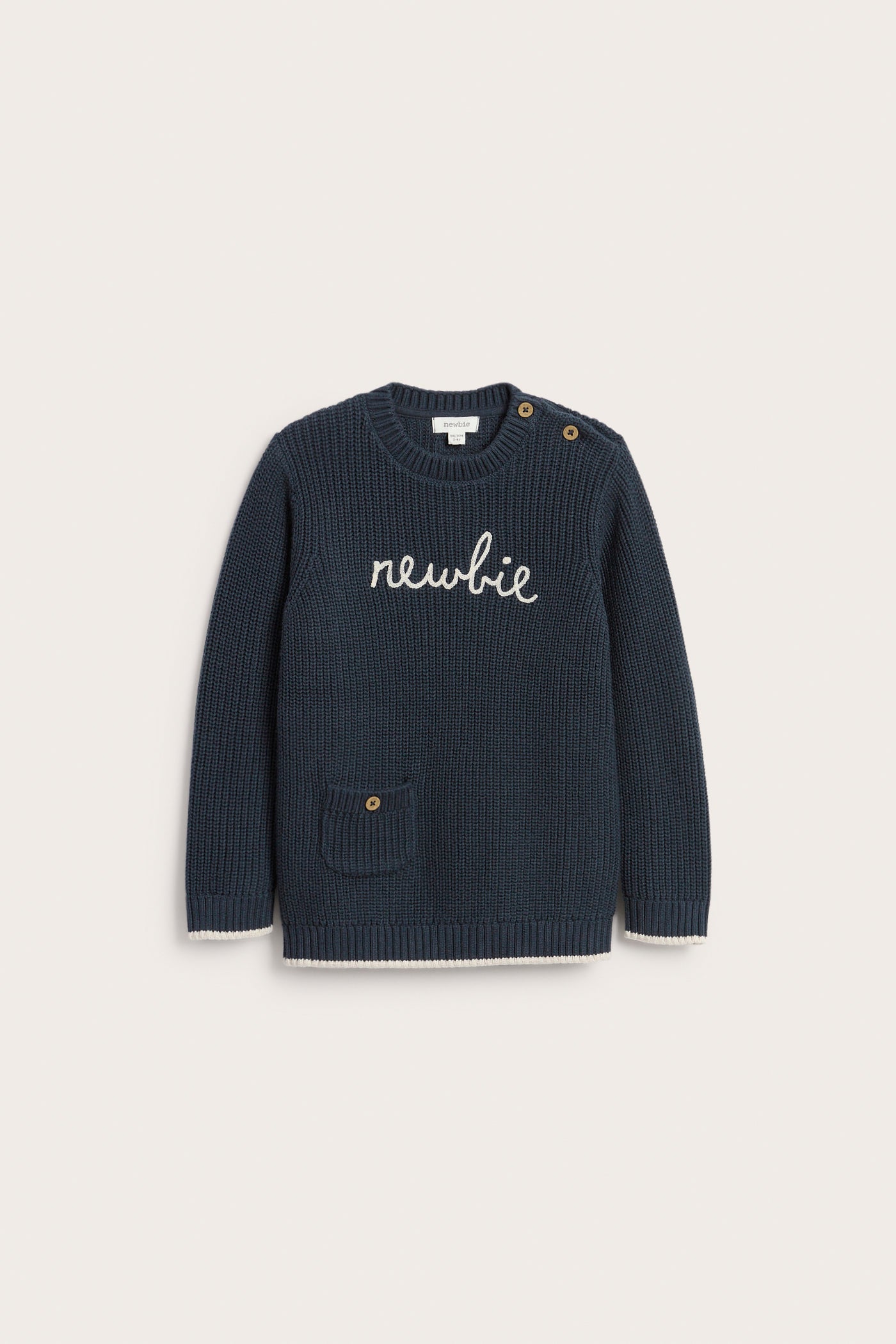 Baby & kids blue knitted jumper with Newbie logo