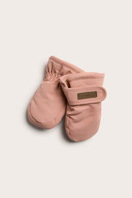 Baby pink water-repellent mittens