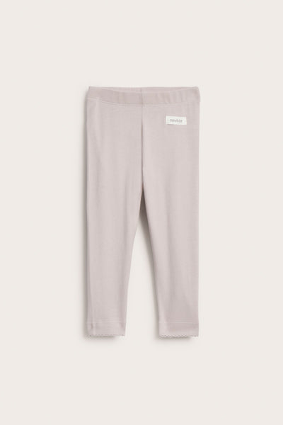 Baby purple leggings with ruffles