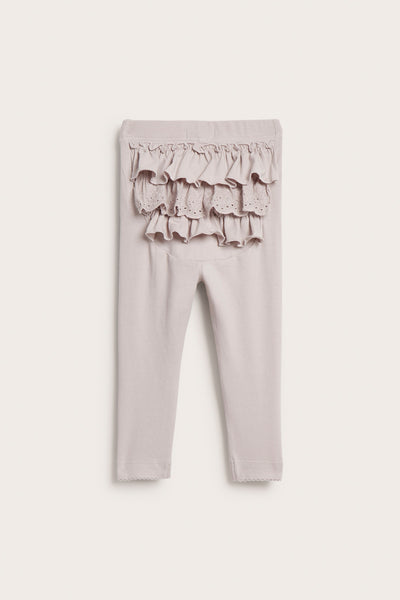 Baby purple leggings with ruffles