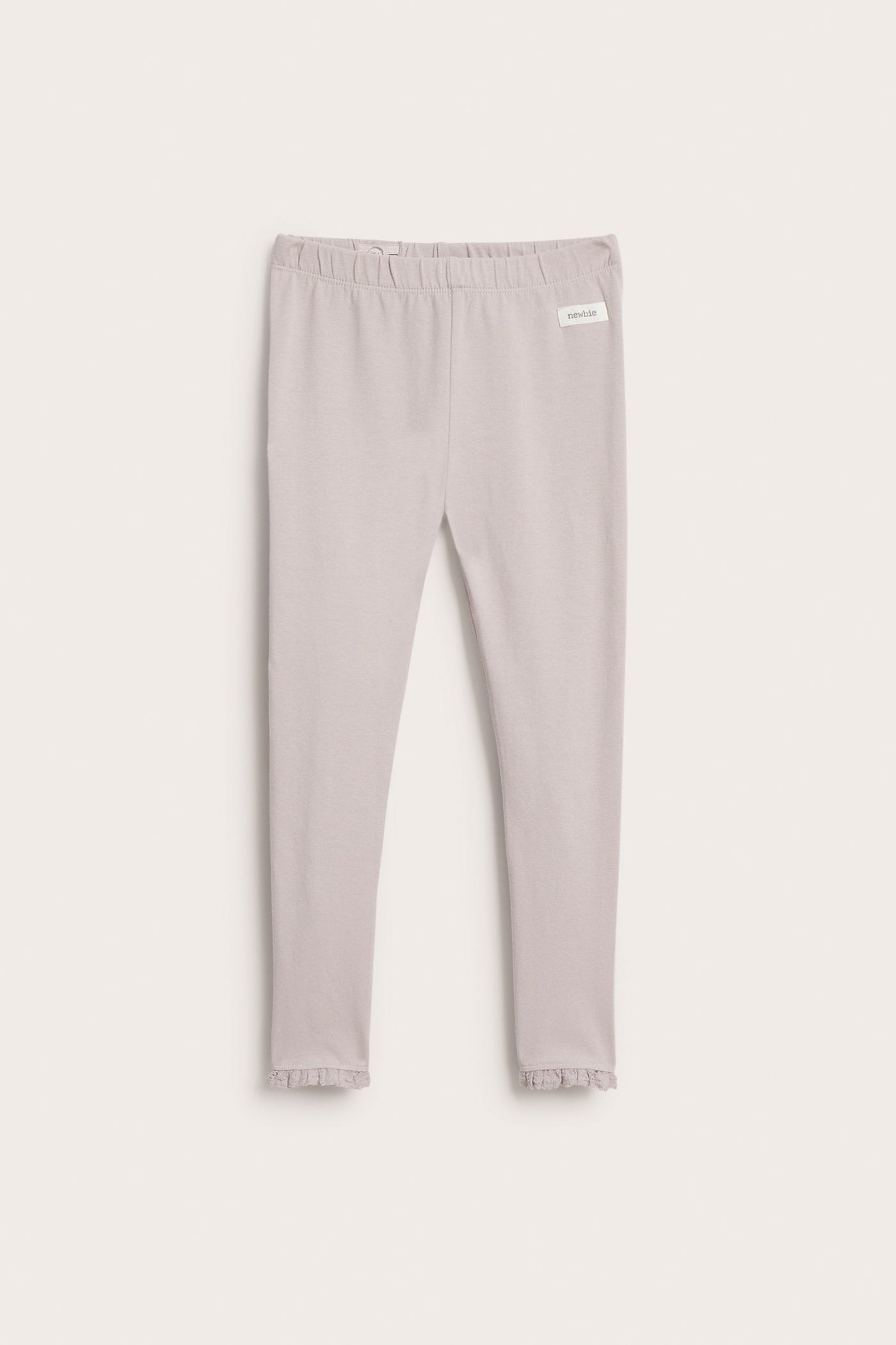 Kids' purple basic leggings with lace