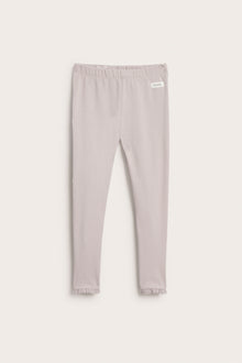 Kids' purple basic leggings with lace