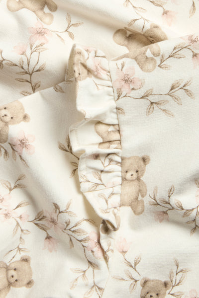 Baby & kids' beige floral teddy bear sweatshirt