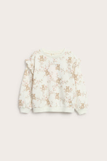 Baby & kids' beige floral teddy bear sweatshirt