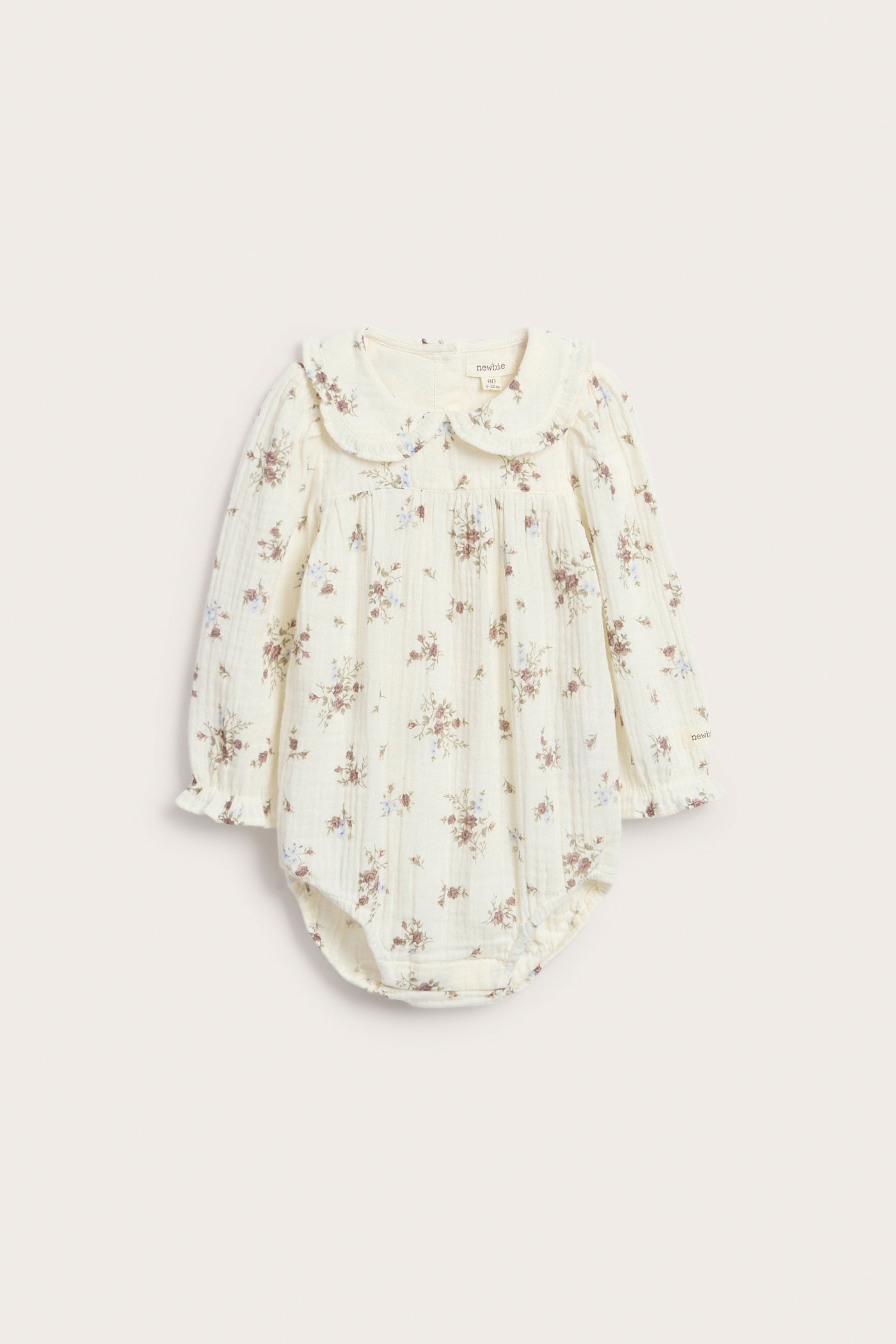 Baby white floral blouse bodysuit