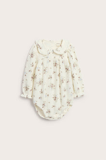 Baby white floral blouse bodysuit