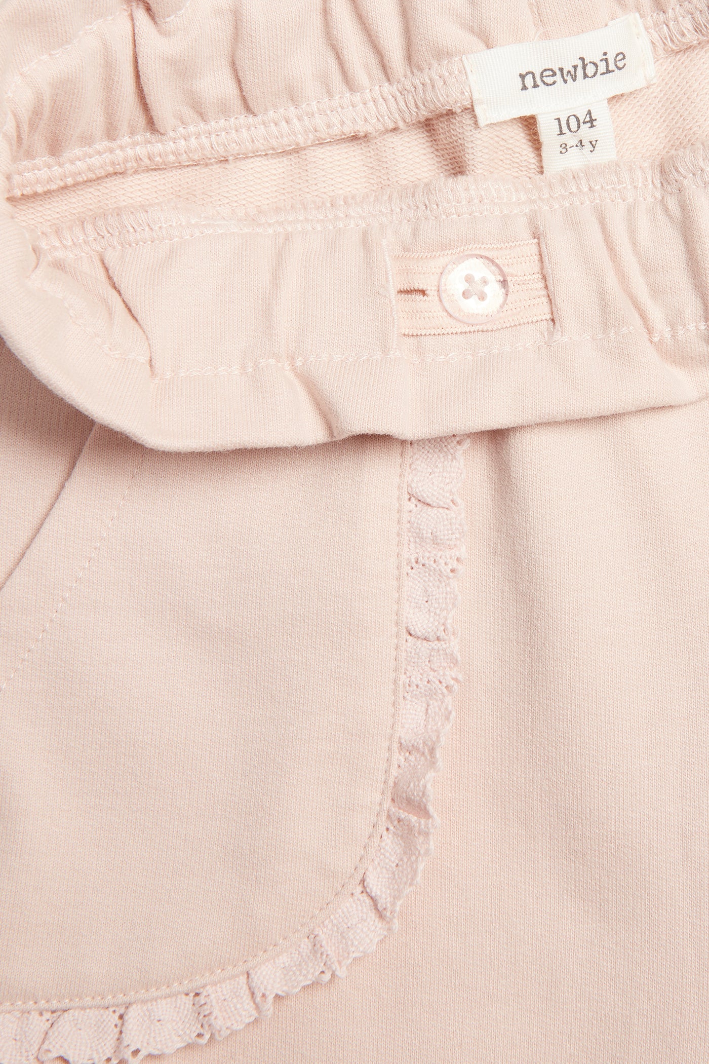 Kids’ pink joggers with lace details