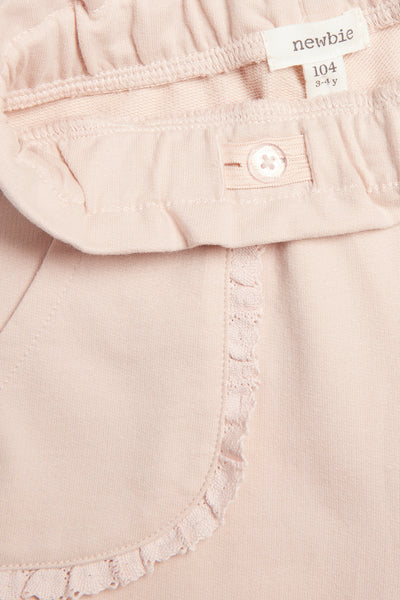 Kids’ pink joggers with lace details