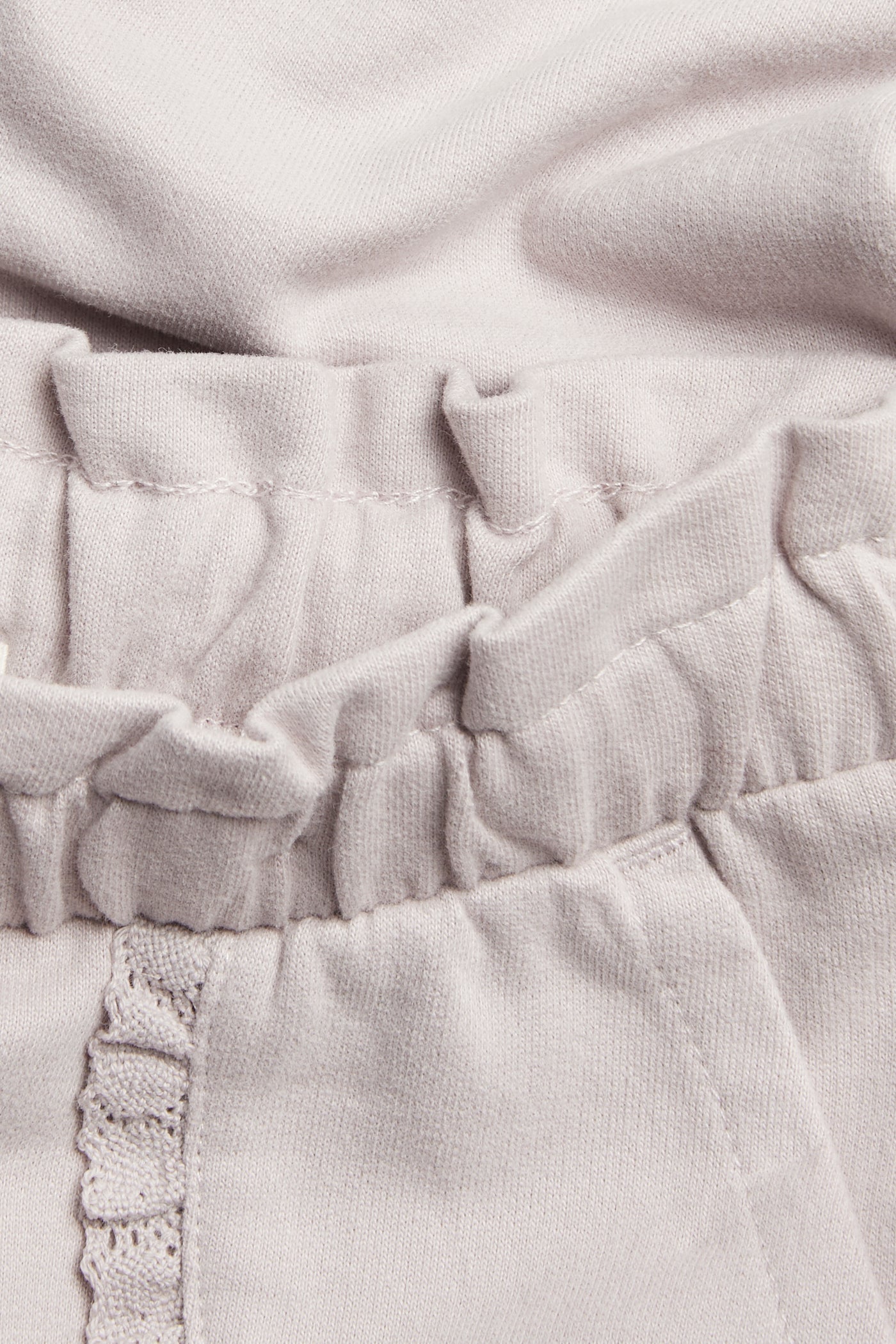 Baby purple joggers with lace details